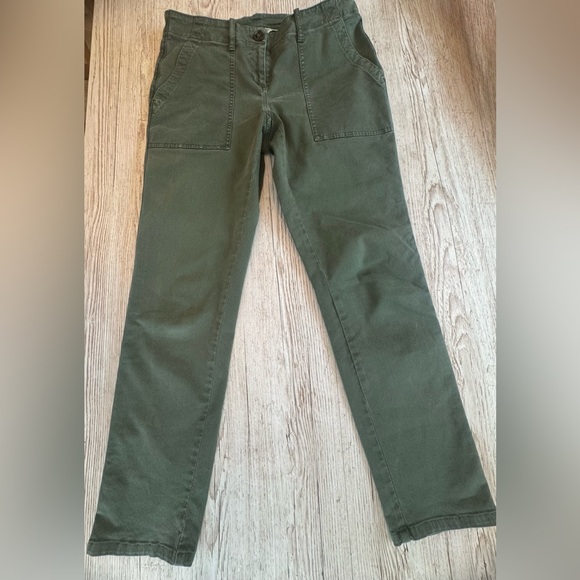Boden Chino Pants Olive Army Green size 4P - Picture 2 of 12
